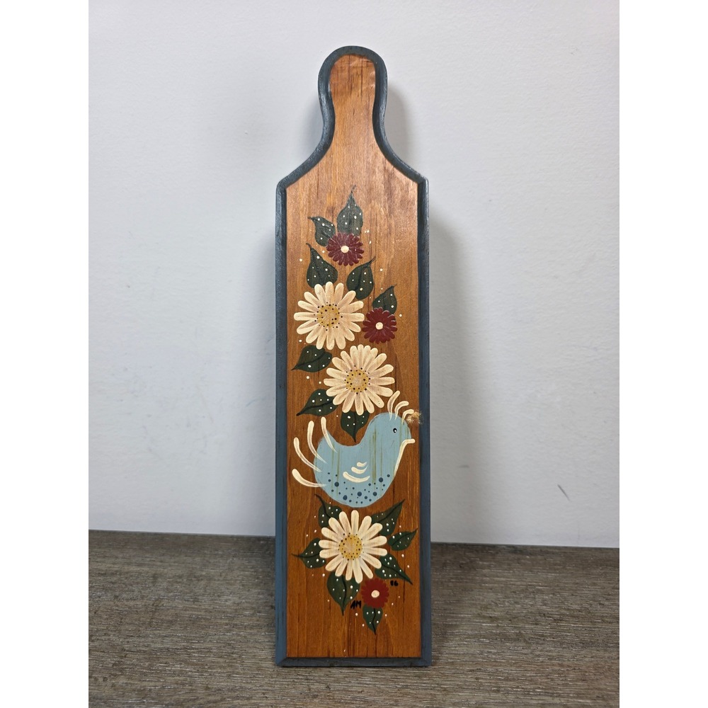 Hand-Painted Wooden Decorative Board Folk Art Design